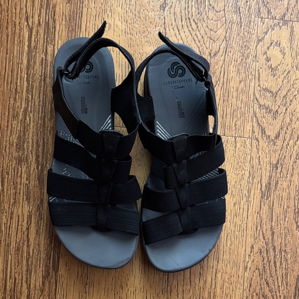 Cloudsteppers by Clarks Black Sandals